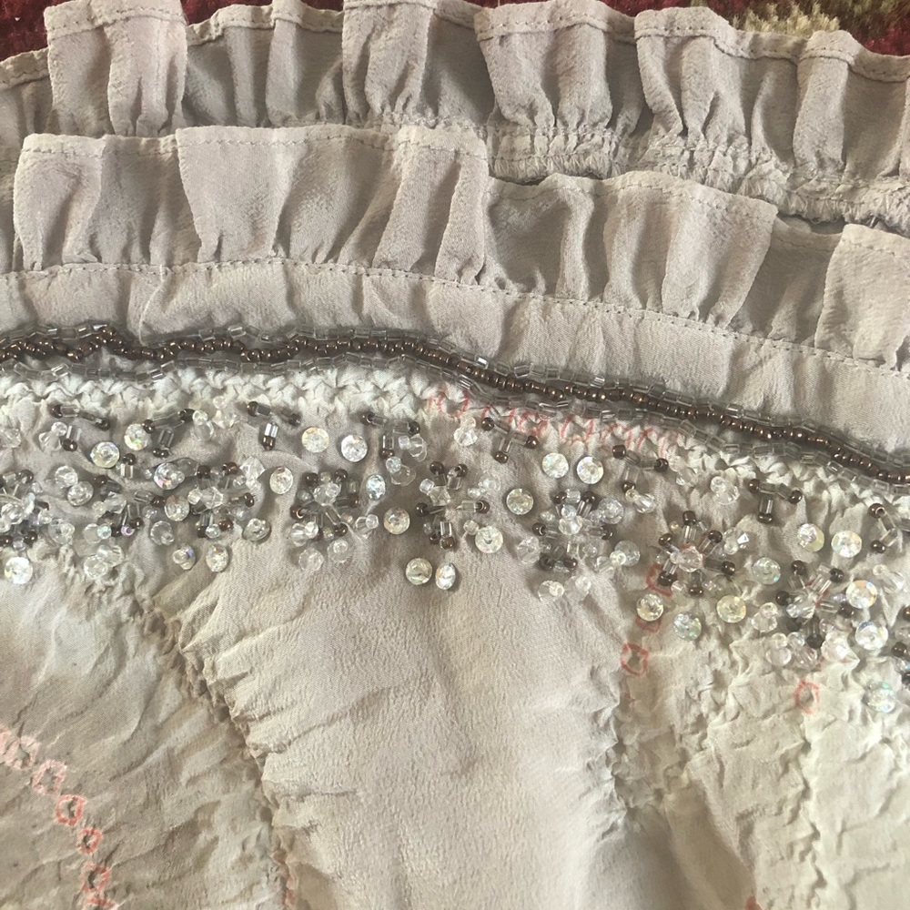 SILK,Silk , silk 100% silk boho vintage maxi skirt - Picture 6 of 9